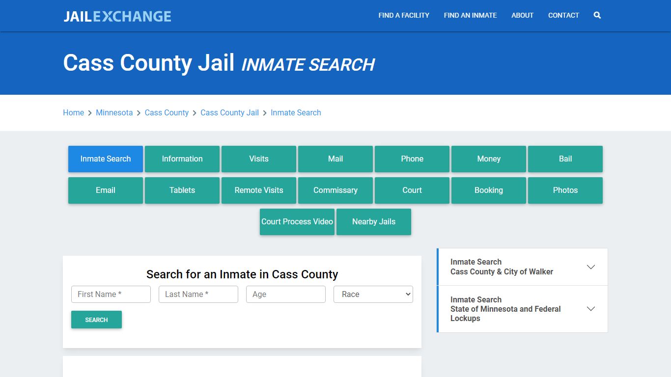 Cass County Jail, MN Inmate Search: Roster & Mugshots